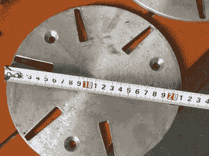 Conversion Plate Attaches  to Accept Scanmaskin Diamond Tooling