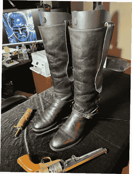 Tony Lama Shooter's Boots - Black - Muleskinners - Dominion Series -$689 New - Barely Used