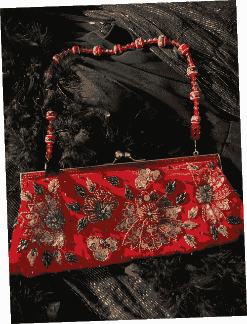 Beautiful Red Fringe Ladies Wild West Purse