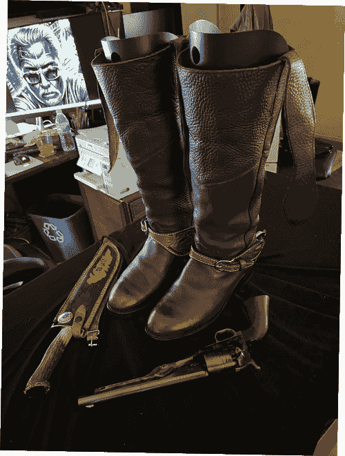 Durango Brand Dark Brown Muleskinner Boots with rear Accordian Folds - Lightly Used - Size 9.5 D