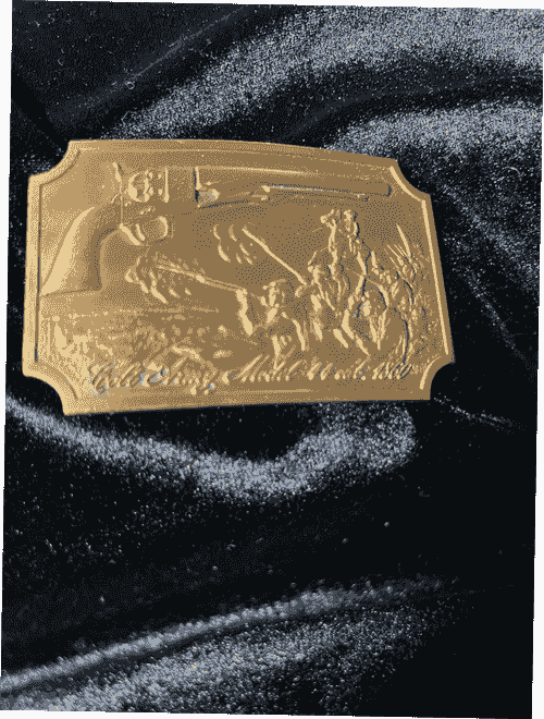 Official Colt Second Edition Brass Colt 1860 Army Revolver Buckle