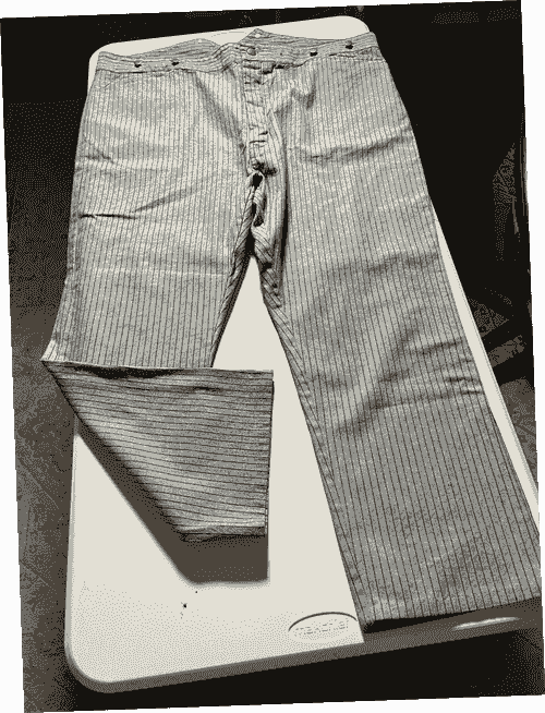 Silver/Black Gunfighter Pants - New with tags removed - Brand is Historical Emporium - Size 46Wx28L 