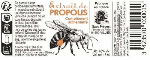 Extrait de propolis, dispo en nous contactant