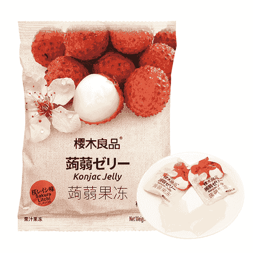 Konjac Jelly Sticks Sakura Litchi Flavor132g