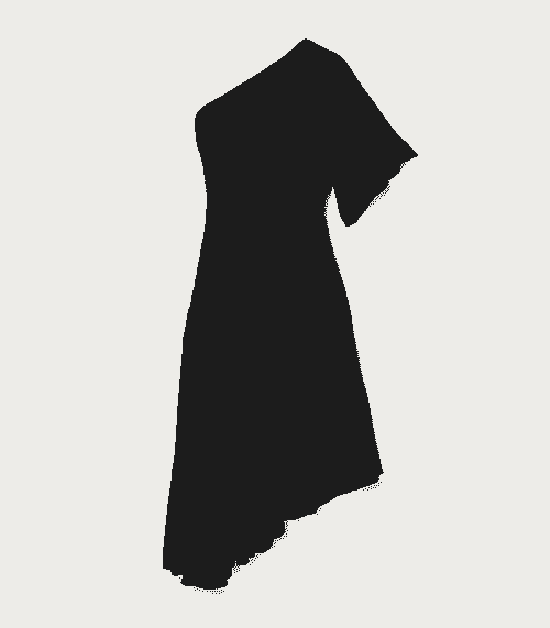 ANT-Single-Shoulder Ribbed Wool Midi Dress