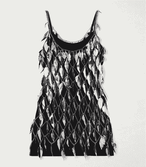 ANT-Chainmail Plain-Weave Mini Dress
