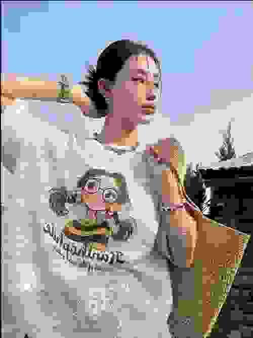 蕾絲短T-雙辨子#1013