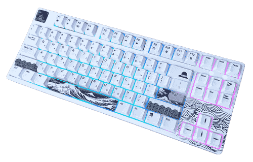 NEW VX80 RGB ,  Great Wave - White Case - 80% TKL Mechanical Keyboard