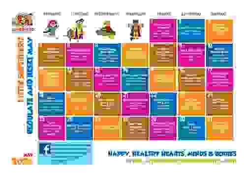Little Superhero Regulate & Reset May 31-Day Early Years Movement Calendar
