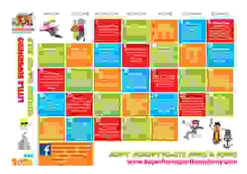 Little Superhero - Summer Games July - 31-Day Early Years Movement Calendar