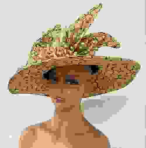 Gold English hat