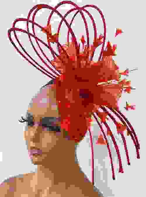 Red Fascinator
