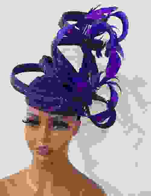 Purple Fascinator 