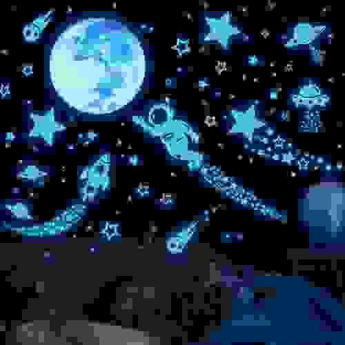 Pack of 1503 Luminous Stars Moon Starry Sky Stickers Children's Room