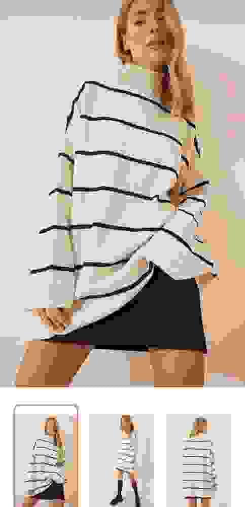 Sweater oversize beige free size