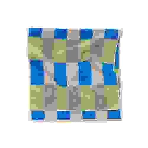 格紋圖案毛巾_Khaki Blue 卡其藍色