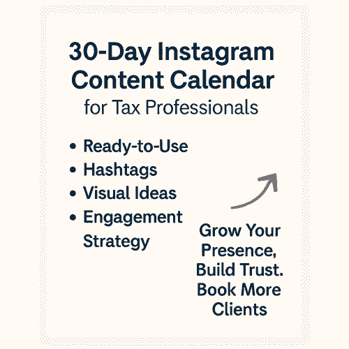 30-Day Instagram Content Calendar for Tax Professionals