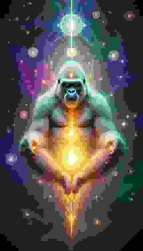 Galactic Gorilla (Gorillas and Monkeys x Northern Lights #5) 15 Regular Seeds