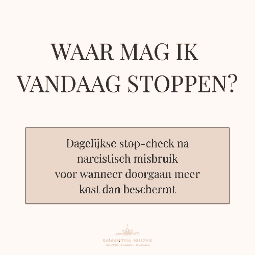 Werkblad : Waar mag ik vandaag stoppen?