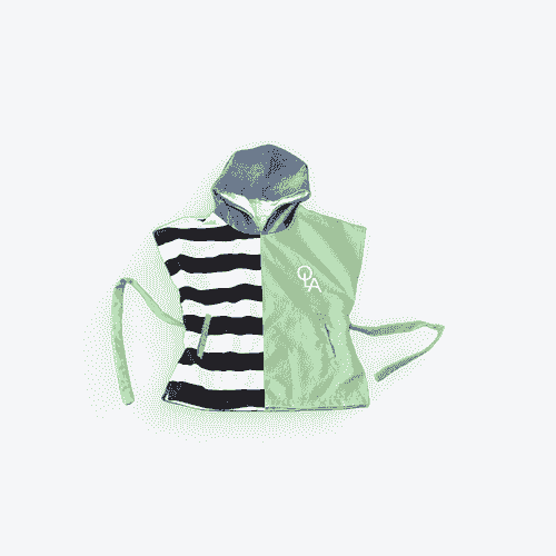 Hoodie Quick Dry Strips Beach Poncho