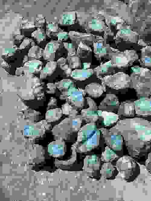 Larimar rough stones 