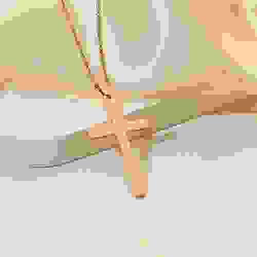 SV002 - 欧美不锈钢十字架项链 金色