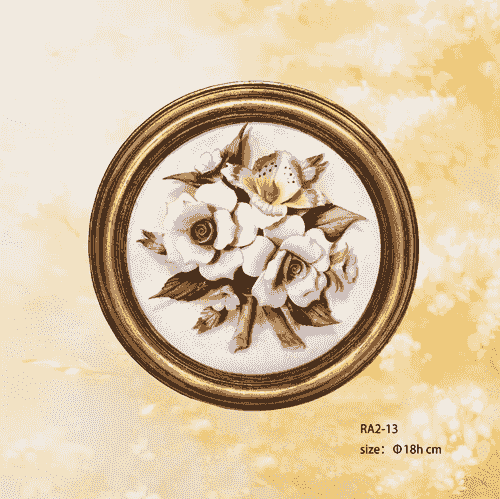 Beautiful Handmade Capodimonte Style Porcelain Flower Bouquet in Oval Frame Wall