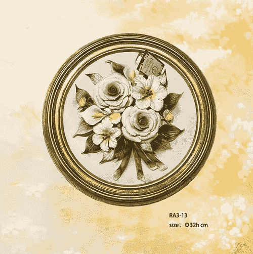 Beautiful Handmade Capodimonte Style Porcelain Flower Bouquet in Oval Frame Wall
