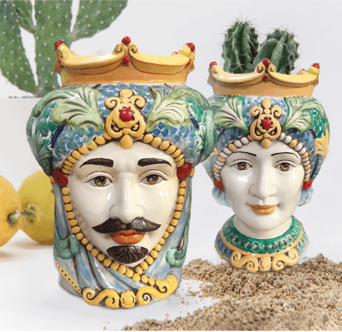 Sicilain Head Vase, C-K01/C-Q01