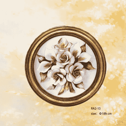 Beautiful Handmade Capodimonte Style Porcelain Flower Bouquet in Oval Frame Wall