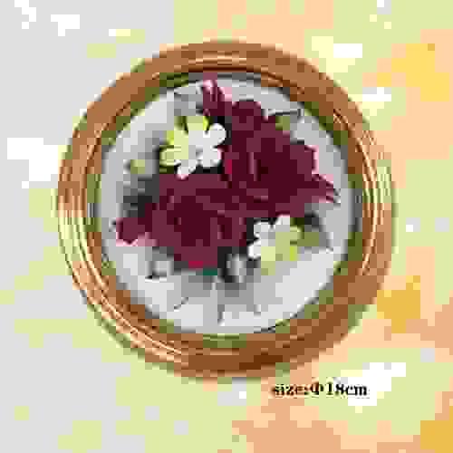 Beautiful Handmade Capodimonte Style Porcelain Flower Bouquet in Oval Frame Wall