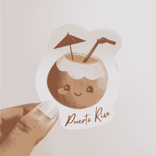 Agua de Coco - Sticker