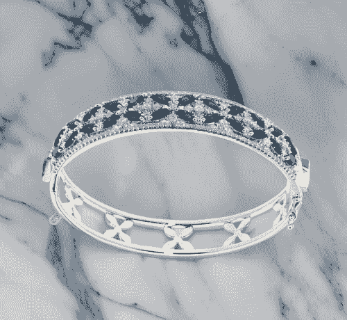 18ct White Gold Sapphire Bracelet 