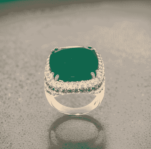 18ct Yellow Gold Emerald Quartz Ring