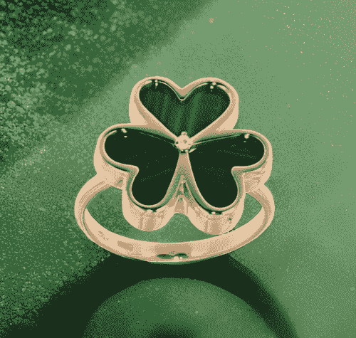 18ct Yellow Gold Malachite Ring
