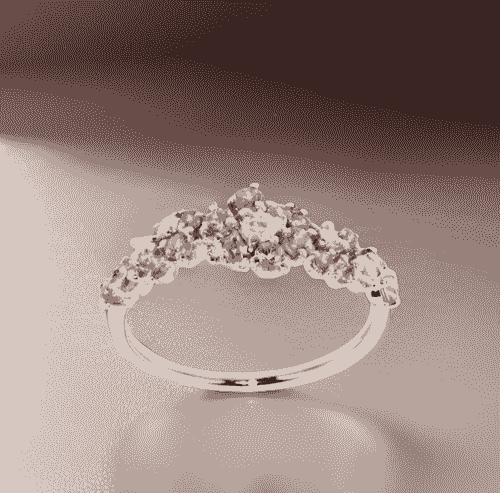 18ct Yellow Gold Pink Sapphire Diamond Ring