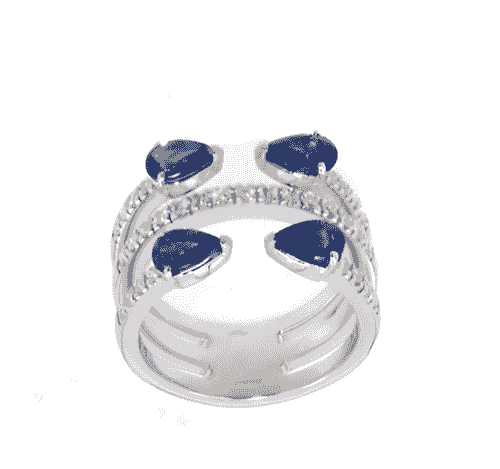 18ct White Gold Sapphire Ring
