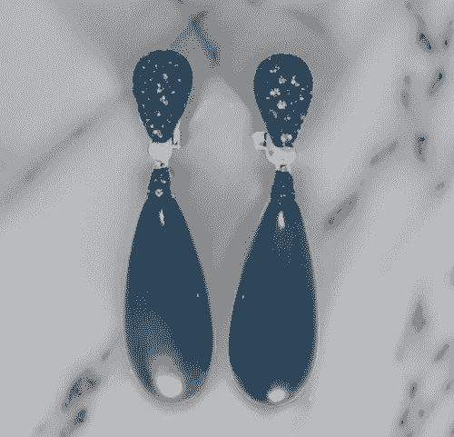 18ct White Gold Sapphire Topaz Earrings