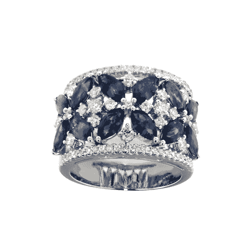 18ct White Gold Sapphire Ring