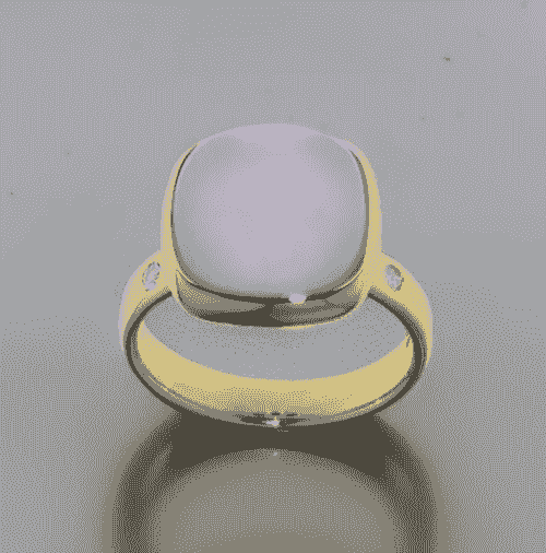 18ct Yellow Gold Chalcedony Ring