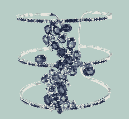 18ct White Gold Sapphire Bracelet