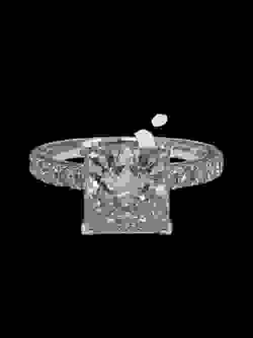 Platinum Lab Grown Diamonds (CVD) Princess Cut Ring (19014859-2)