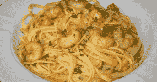 27b.Tallarines con gamba