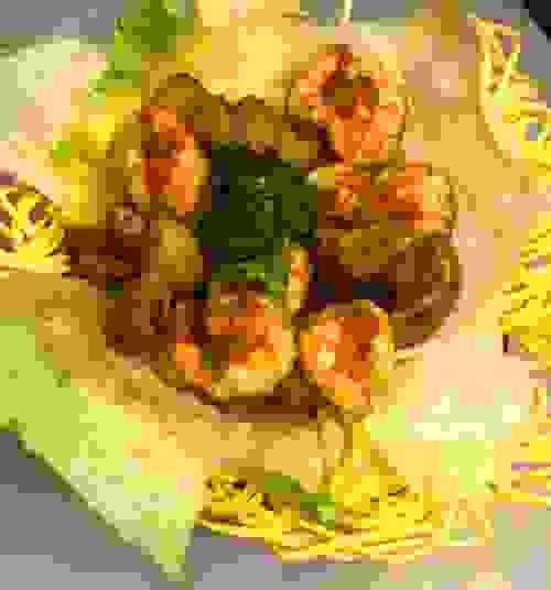 33a.Gambas con champiñones