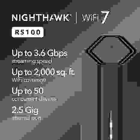 NETGEAR Nighthawk 雙頻 WiFi 7 路由器 (RS100) 香港行貨