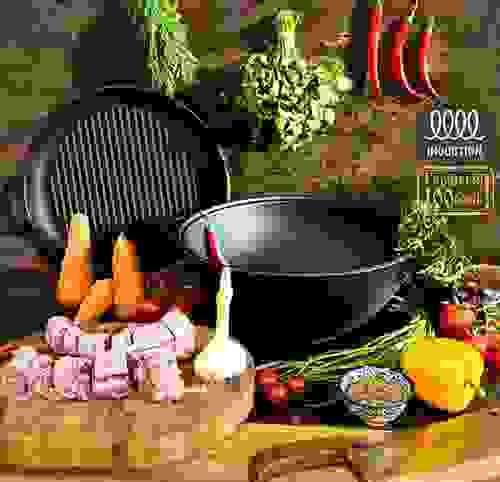 Kazan uzbeck WOK 15 litri cu capac-tigaie (grill)