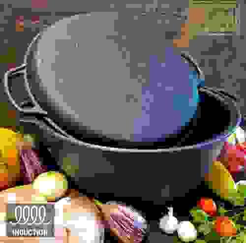Kazan uzbeck WOK 12 litri cu capac-tigaie
