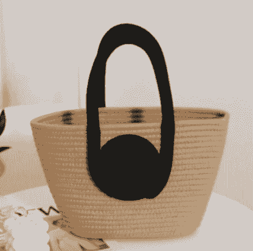 Bolsa tote de corda trançada