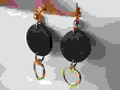 Nolwenn noires ~ Boucles d'oreilles