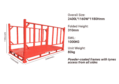 2400L Stillage Foldable Sides